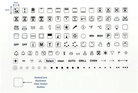 119 Custom Oven Symbols Replace Adhesive Knob Sticker Label Decal Stove Cooktop | eBay