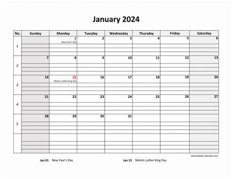 2024 Printable Monthly Calendar With Notes Page - Jewish Holidays 2024 ...