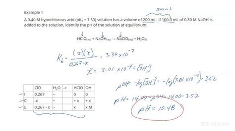 How to Perform a Titration with Equivalent Weak Acid & Strong Base | Chemistry | Study.com