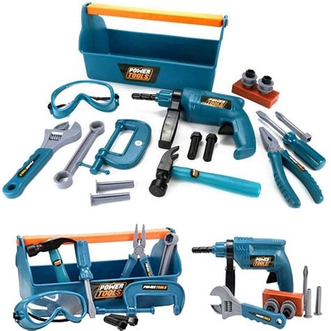 Kids Toy Tool Set Carry Case Tool Box Set For Kids