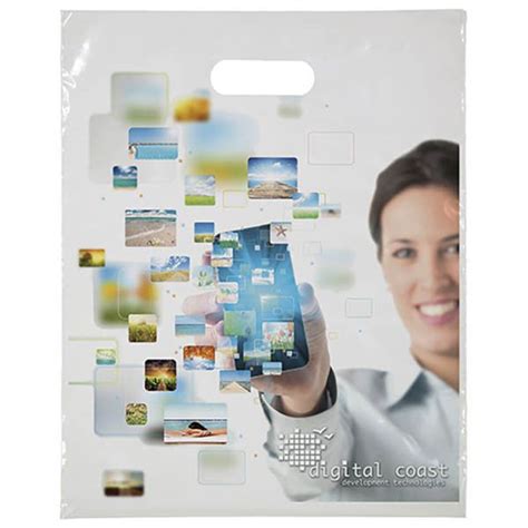 Double Sided Full Color Die Cut 12x15 Bag | Imprinted Plastic Bag