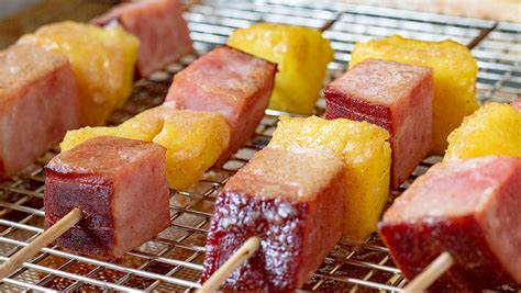 Oven Baked Ham and Pineapple Skewers - Chef Shamy