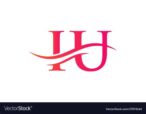 Modern iu logo design for business and company Vector Image