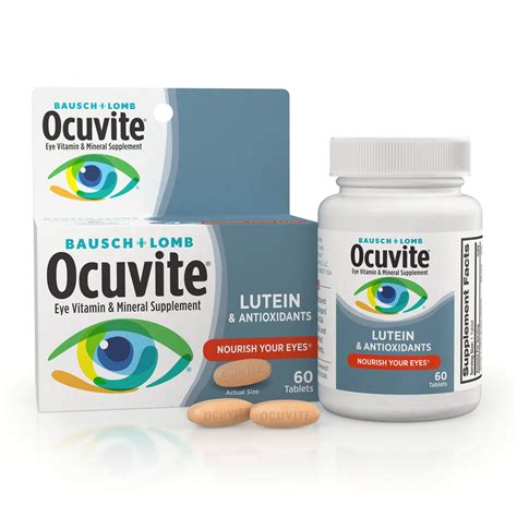 Buy Ocuvite Eye & Mineral Supplement, by Bausch + Lomb, Contains Zinc, s A, C, E, & Lutein, Pink ...