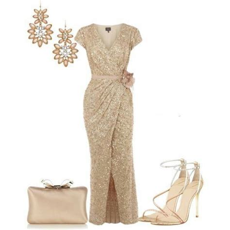 gold dress & accessories | Chic dress, Evening dresses, Fashion design ...