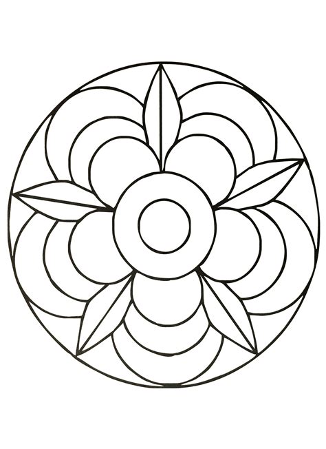 Flower in a Mandala - Easy Mandalas for kids