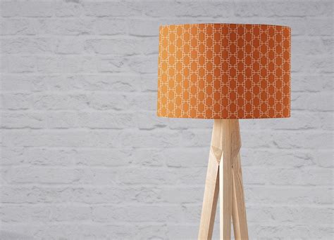 Burnt Orange Geometric Lampshade Handmade in UK 15cm to 40cm - Etsy | Orange lampshade ...