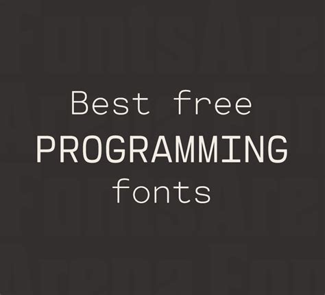 Best free programming fonts in 2018 | Fonts, Best, Free