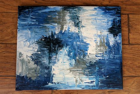 Blue Abstract, Acrylic Painting on Canvas, Original Art, Wall Art, Modern Art, Canvas 16x20 - Etsy