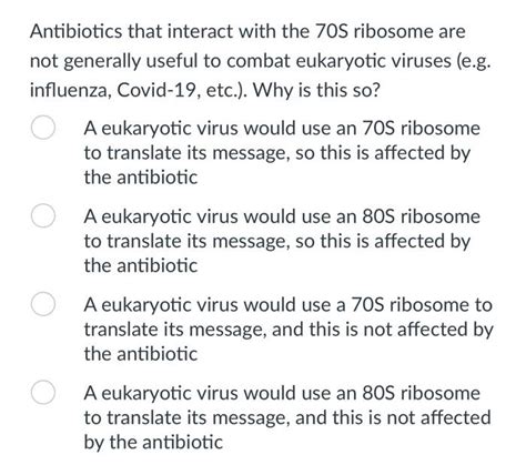 Solved Antibiotics that interact with the 70S ribosome are | Chegg.com