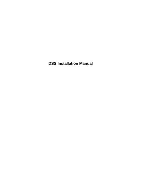 (PDF) Dahua DSS Installation Manual 2009-3 - DOKUMEN.TIPS