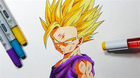 Tutorial: How To Draw GOHAN SUPER SAIYAN 2 - Step by Step! - YouTube