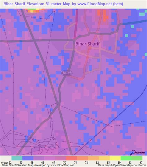 Elevation of Bihar Sharif,India Elevation Map, Topography, Contour