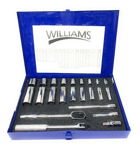 WILLIAMS TOOLS 23 PIECE 3/8" DRIVE SOCKET AND DRIVE TOOL SET MADE IN ...