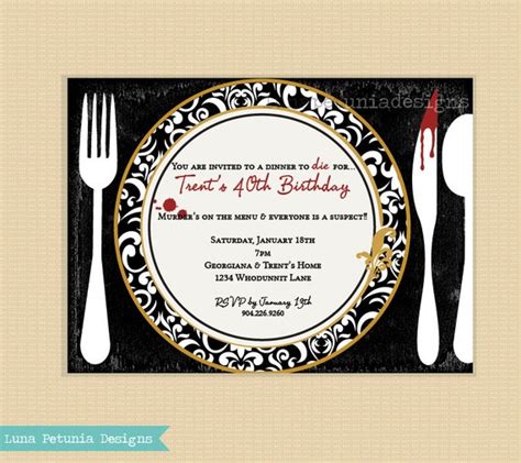 Murder Mystery Dinner Party . Invitation