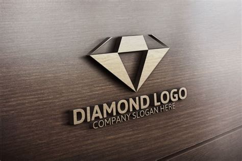 a logo for a company with a diamond on the front and bottom, is shown