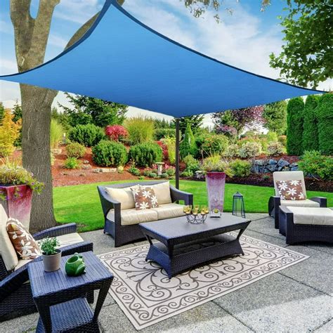 300D Sun Shade Sail Outdoor Garden Waterproof Canopy Patio Cover 160GSM 95% UV Block Yard Garden ...