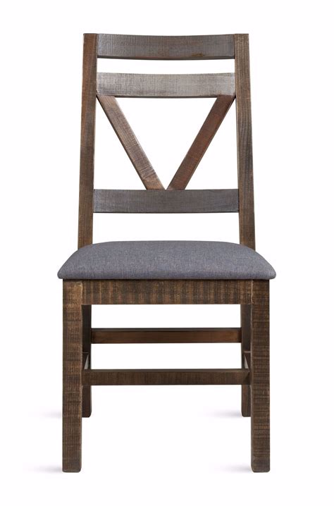 Loft Brown Grey Wood Chair | The Furniture Mart