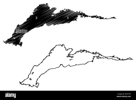 Lake Athabasca (Canada, North America) map vector illustration, scribble sketch map Stock Vector ...