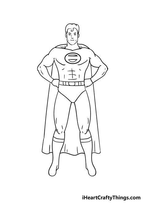 Superhero Drawing - How To Draw A Superhero Step By Step