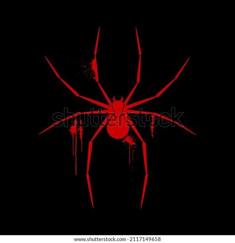 Red Spider Silhouette Illustration Vector Stock Vector (Royalty Free ...