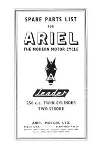 1958-1960 Ariel leader parts book