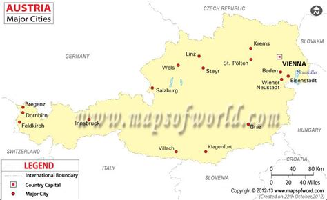 Map of Austria with Cities