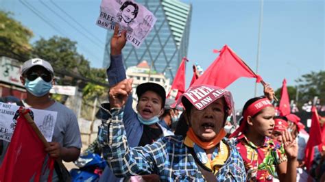 Hundreds of thousands protest in Myanmar as army faces crippling mass ...