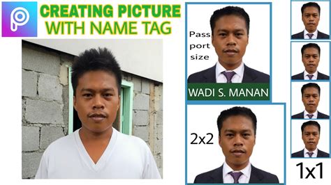 How To Create 2x2 ID Picture With Name Tag Using PicsArt | Basic Tutorial - YouTube