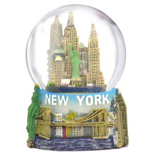 Silver New York City Skyline Snow Globe