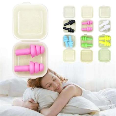 Silicone Sleeping Ear Plugs Anti Noise Snoring Earplugs Comfortable For Sleeping Noise Reduction ...