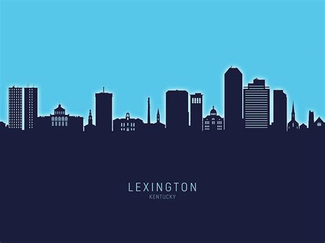 Lexington Kentucky Skyline Digital Art by Michael Tompsett - Fine Art ...