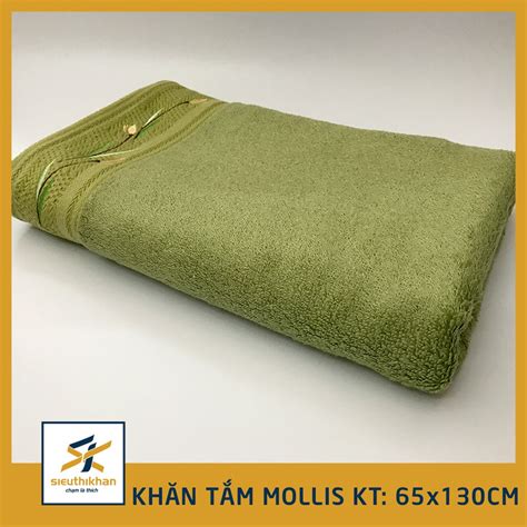 Khăn tắm cao cấp Mollis BMB4 kích thước 65x130cm mềm mịn, thấm nước ...