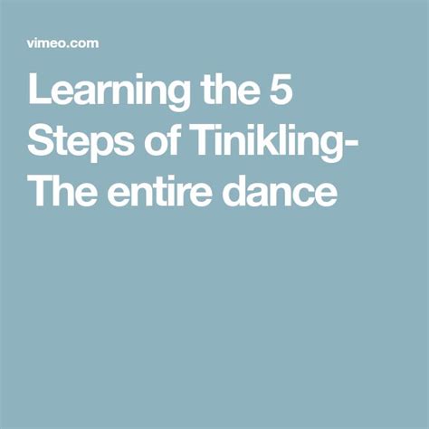 Learning the 5 Steps of Tinikling- The entire dance | Dance, Learning, Steps