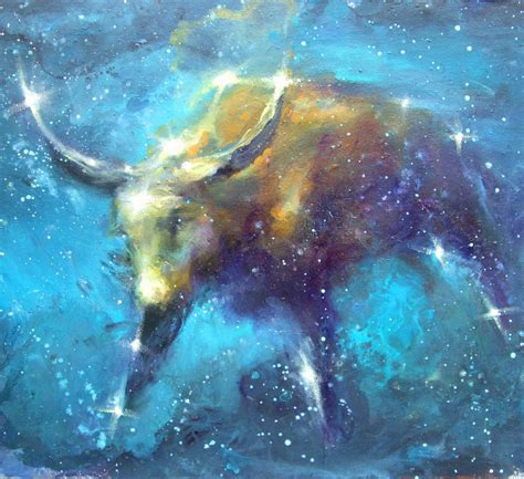 Taurus Constellation Painting by Olena Samoilyk