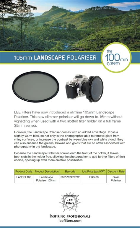 Lee Filters Landscape Polariser | Linhof Studio