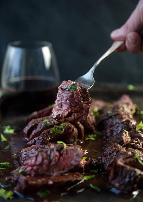 Grilled Hanger Steak with Red Wine Reduction Sauce | Recipe | Red wine ...