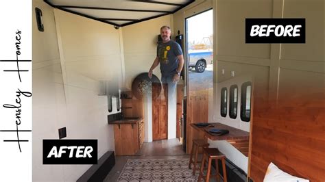 Cargo Trailer Camper Conversion With Coolest Bathroom Install - YouTube