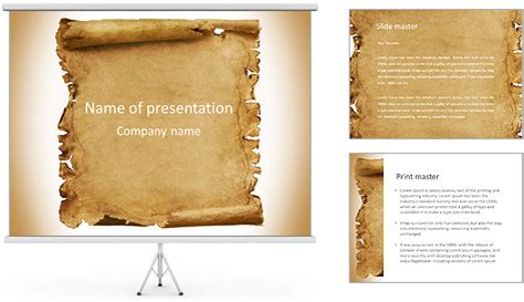 Ancient Papyrus PowerPoint Template & Backgrounds ID 0000006508 ...