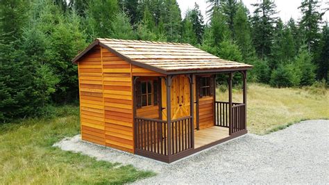 Garden Shed with Covered Porch, Backyard Shed Living Space | Cedarshed ...