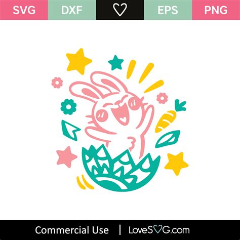 Easter Bunny SVG Cut File - Lovesvg.com