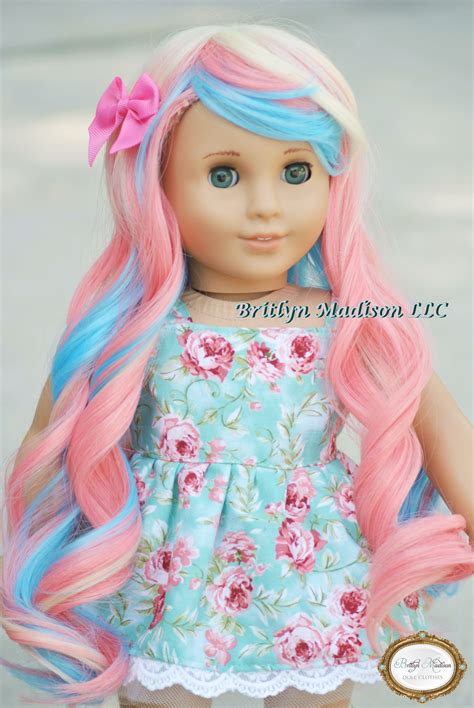 Custom Marie Grace with Pastel Pink, blue and cream wig. Exclusive to Brit… | Custom american ...