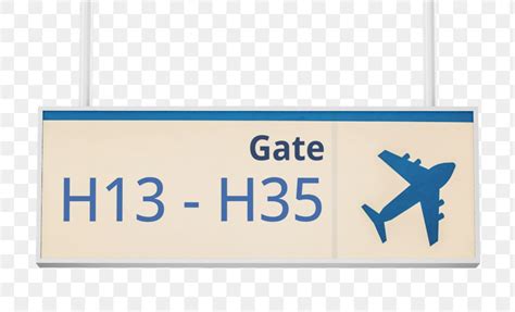 3D airport sign mockup element, | Premium - rawpixel