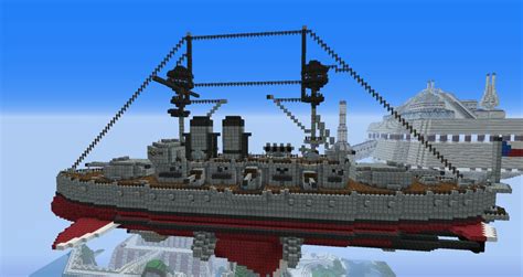 Predreadnought steampunk airship Minecraft Project