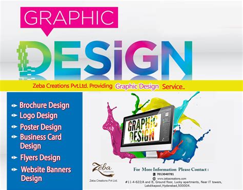 Get Creative #Graphic #Design !!! #ZebaCreations pvt ltd is a Graphic design company in # ...