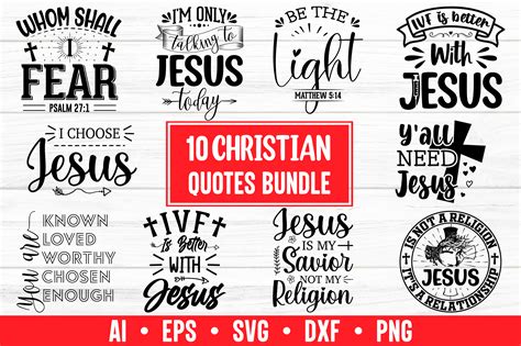 10 Christian SVG T-shirt Design Bundle Graphic by Tshirt_Designs2 ...