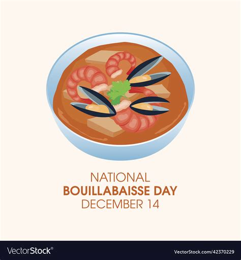 National bouillabaisse day Royalty Free Vector Image