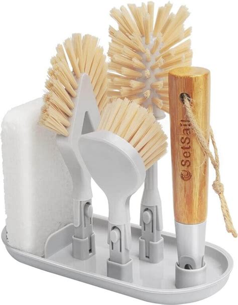 Dish Brush Set With Storage Holder 4in1 Kitchen Cleaning Brush Set ...