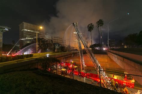 Fires rip through downtown LA