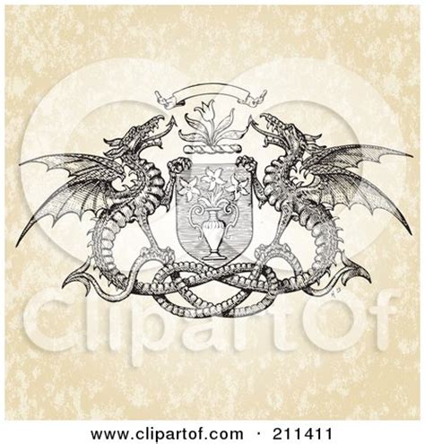 Royalty-Free (RF) Dragon Shield Clipart, Illustrations, Vector Graphics #1